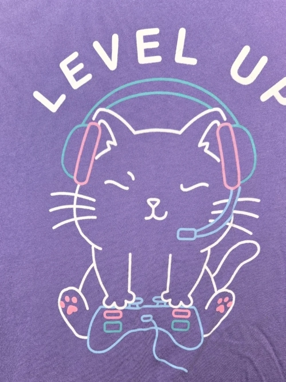 Gap Kids 'Level Up' Cat Graphic Youth Tshirt-XXL NWOT